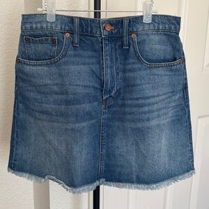 Madewell Classic Blue Denim Mini Skirt